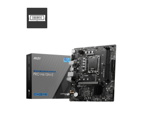 MSI MB PRO H610M-E, SOCKET INTEL LGA1700 14th/13th/12th GEN CPU, CS INTEL H610, 2 DIMM SOCKETS DDR5, VGA/HDMI, mATX, 3YW